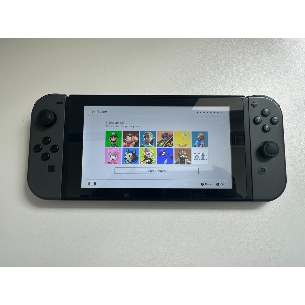 Nintendo Switch Video Game Console HAC-001(-01) Black/Gray Tested